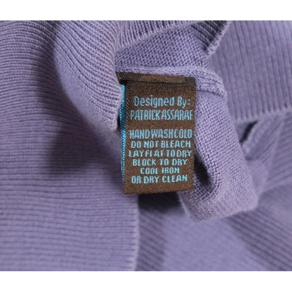 Toscano Sweater Mens M Purple Patrick‎ Assaraf V-Neck Cotton Knit Made In Italy